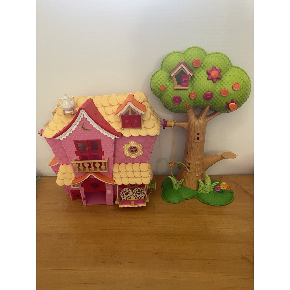 Lalaloopsy Sew Sweet Playhouse Dollhouse & Tree House As Is Incomplete
